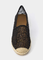 Women Mesh Embroidery Fabric Ballerina Shoes - Image 3