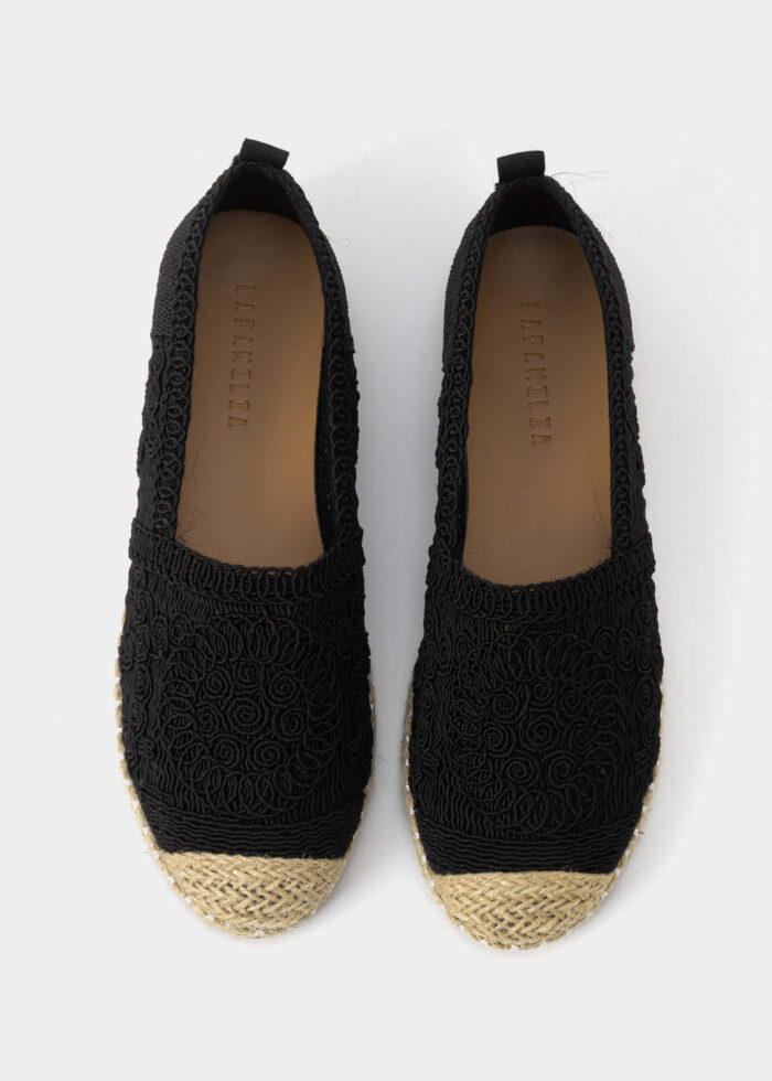 Women Embroidery Fabric Ballerina Shoes - Image 4