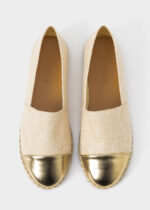 Women Fabric and Leather Ballerina Shoes - Image 4