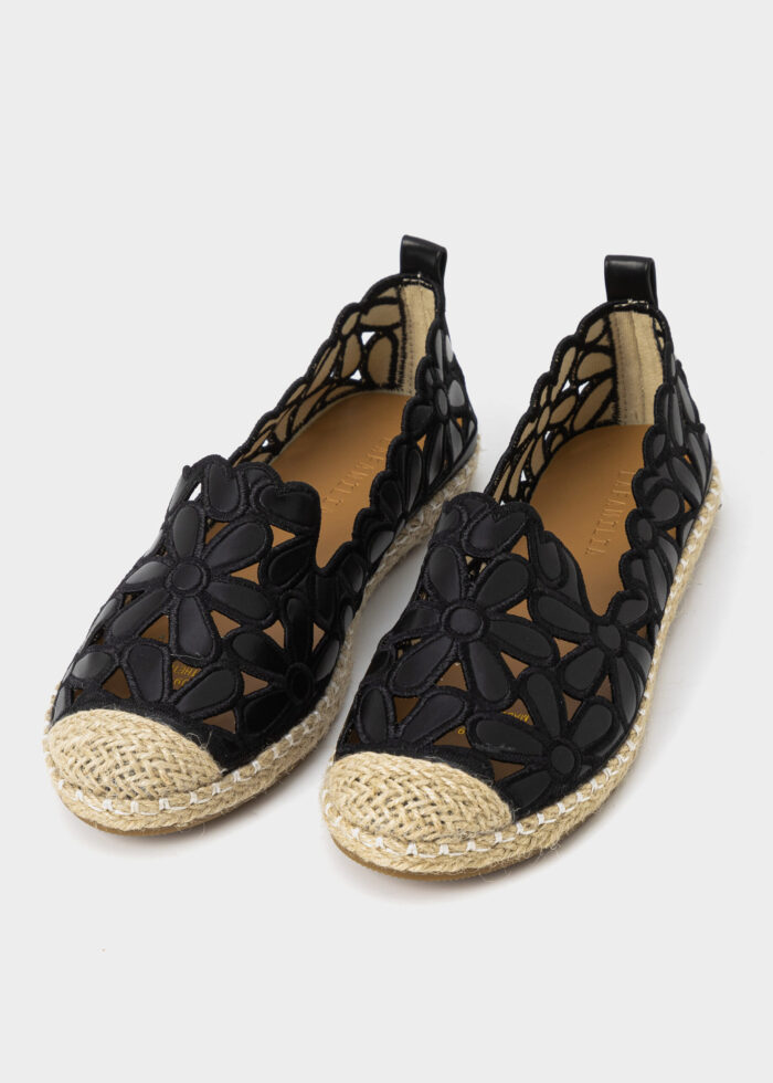 Women Leather Embroidery Ballerina Shoes - Image 2