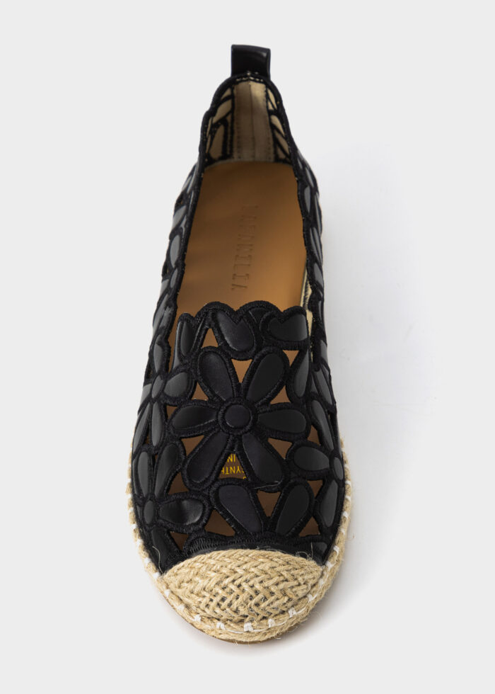 Women Leather Embroidery Ballerina Shoes - Image 3