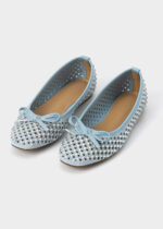 ⁦حذاء باليرينا نسائي شامواه مزين بالستراس⁩ - الصورة ⁦2⁩