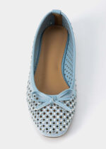 ⁦حذاء باليرينا نسائي شامواه مزين بالستراس⁩ - الصورة ⁦3⁩