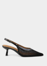 صندل نسائي كعب بنسيج شبكي