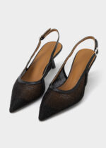 ⁦صندل نسائي كعب بنسيج شبكي⁩ - الصورة ⁦2⁩