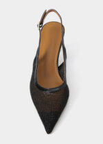 ⁦صندل نسائي كعب بنسيج شبكي⁩ - الصورة ⁦3⁩