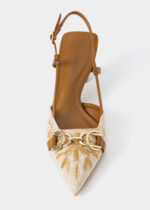Women Embroidery Fabric Heels Sandal - Image 3