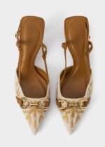 Women Embroidery Fabric Heels Sandal - Image 4