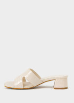 Women Patterned Leather Heels Slipper - Image 5