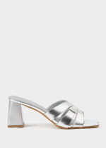 سليبر نسائي كعب جلد