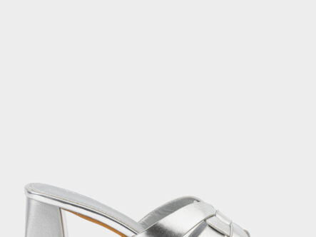 سليبر نسائي كعب جلد