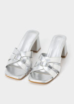 ⁦سليبر نسائي كعب جلد⁩ - الصورة ⁦2⁩