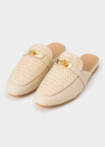 ⁦سليبر نسائي جلد وقش⁩ - الصورة ⁦2⁩