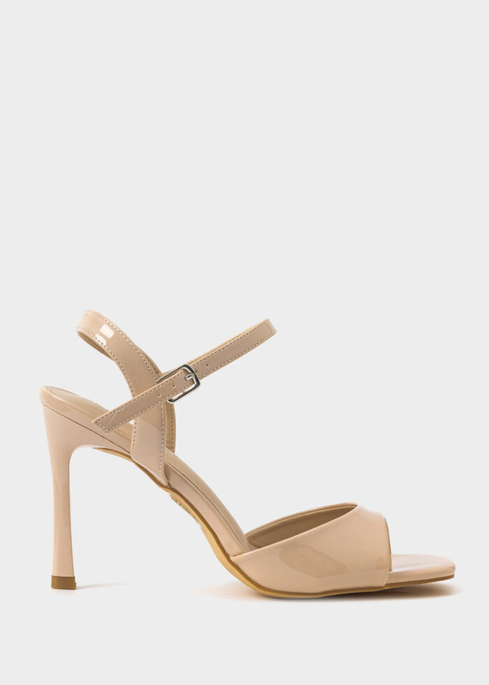 Women Patent Leather Heels Sandal - Image 1