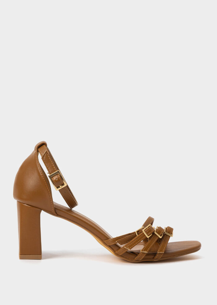 Women Leather Heels Sandal - Image 1
