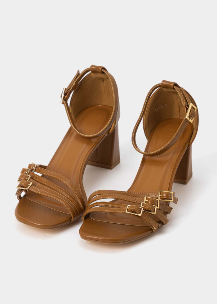 Women Leather Heels Sandal - Image 2