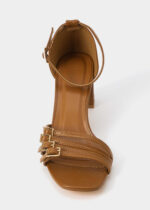 Women Leather Heels Sandal - Image 3