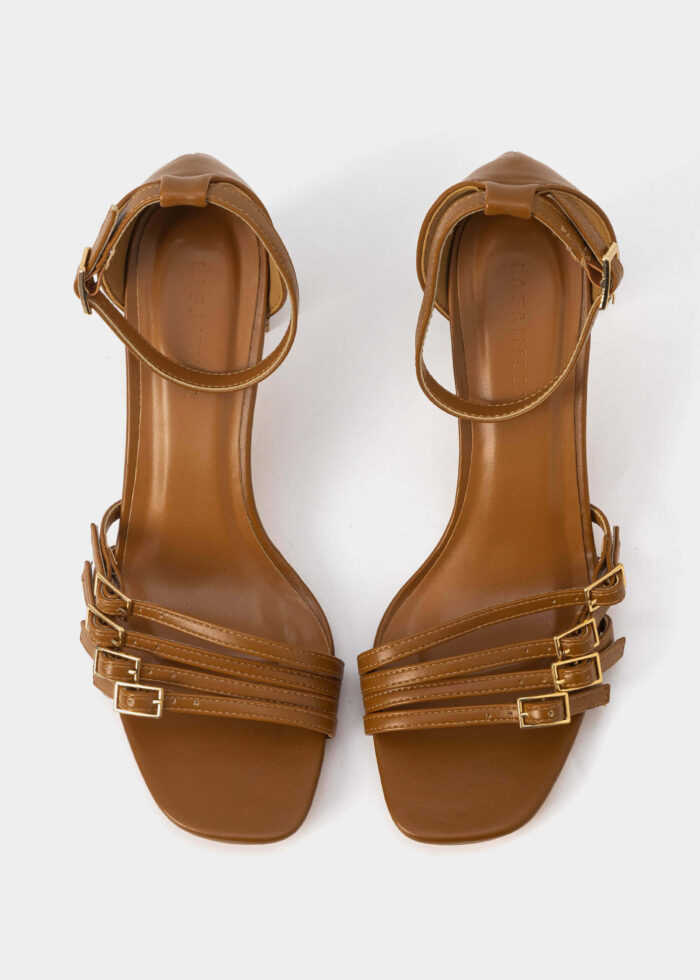 Women Leather Heels Sandal - Image 4