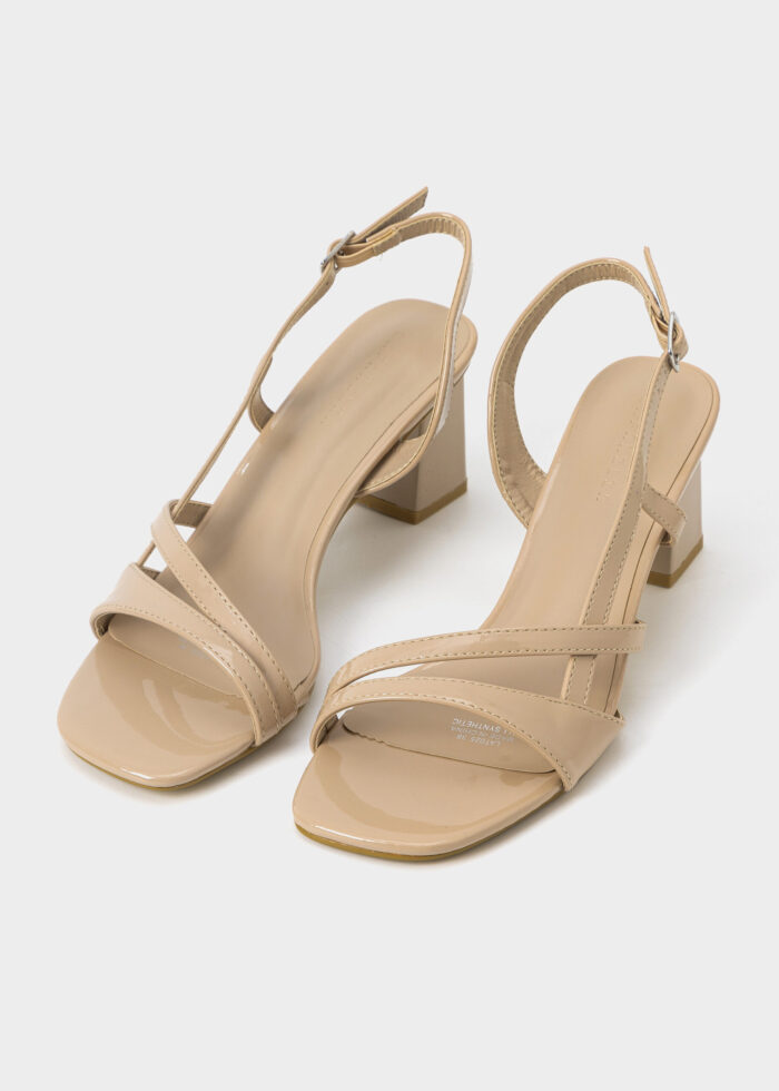 Women Patent Leather Heels Sandal - Image 2
