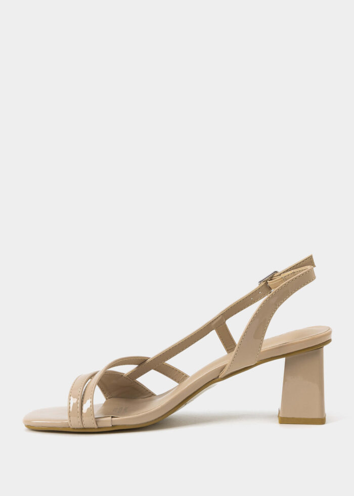 Women Patent Leather Heels Sandal - Image 5