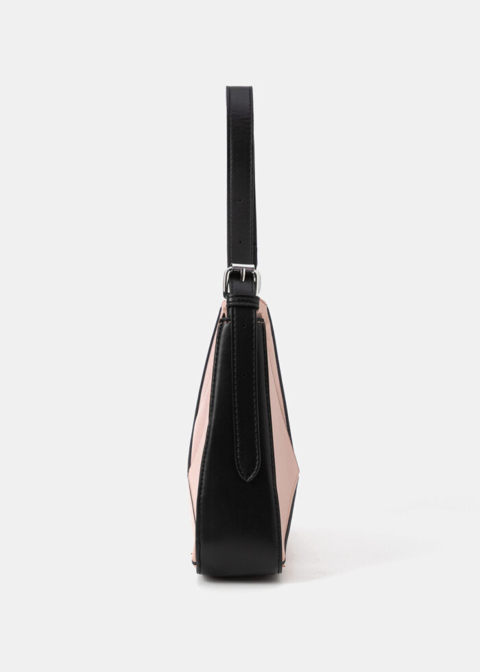 Women Leather and Fabric Bag - Image 3