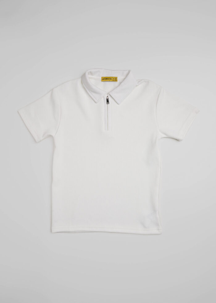 Kids Boy Plain Polo Shirt - Image 2