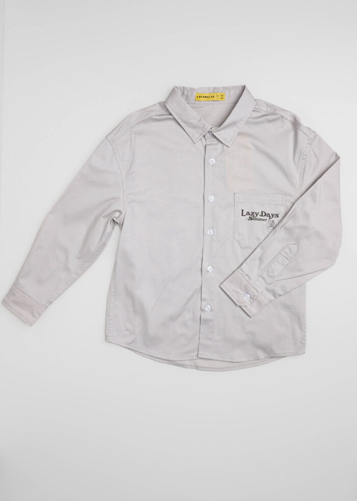 Kids Boy "Lazy Days Summer" Printed Shirt - Image 1