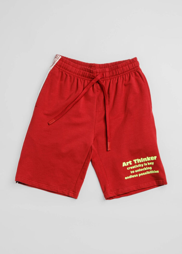 Kids Boy "Art Thinker" Printed Sport Short - Image 1