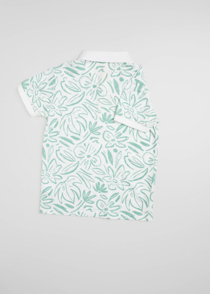 Kids Boy Printed Polo Shirt - Image 2