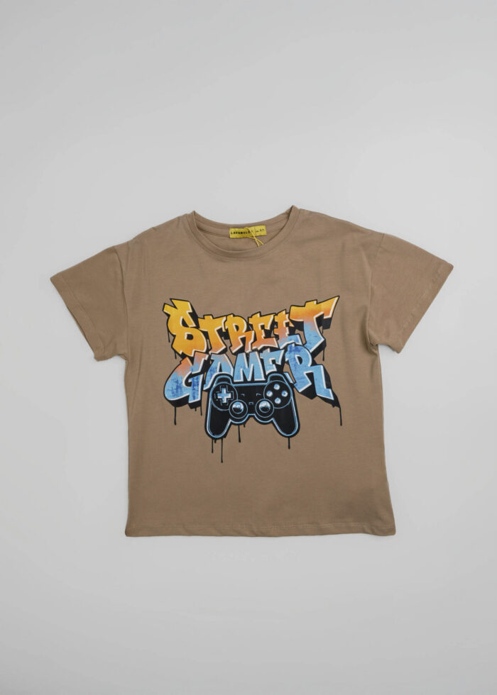 Kids Boy "Street Gamer" Printed T-Shirt - Image 1