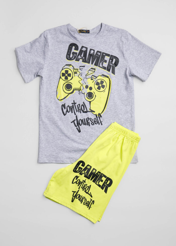 Kids Boy "Gamer" Printed Two-Pieces Pajama - Image 1