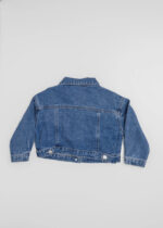 Kids Girl Strass Decor Jeans Jacket - Image 2