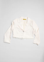 Kids Girl Cropped Plain Blazer - Image 2