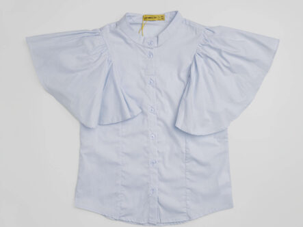 Kids Girl Ruffled Decor Shirt