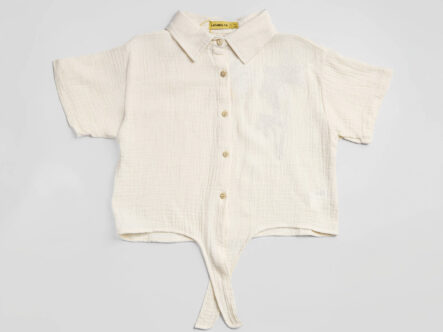 Kids Girl Cropped Patterned Shirt