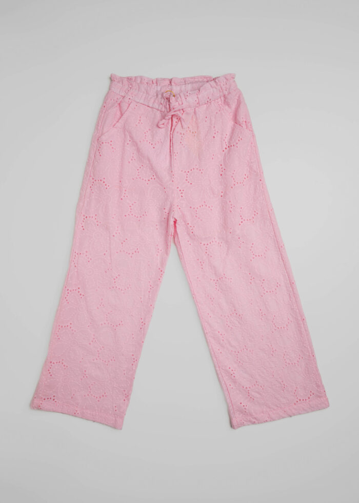 Kids Girl Embroidery Flow Trouser - Image 2