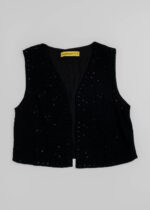 Kids Girl Strass Decor Vest - Image 2