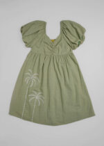 Kids Girl Embroidery Decor Short Dress - Image 2