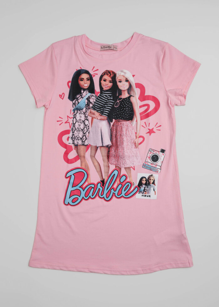 Kids Girl Barbie Printed Sleeping Dress - Image 1