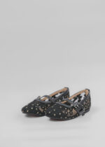 ⁦حذاء باليرينا أطفال بناتي بنسيج شبكي مزخرف⁩ - الصورة ⁦2⁩