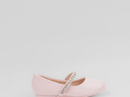 حذاء باليرينا أطفال بناتي جلد لامع