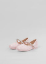 حذاء باليرينا أطفال بناتي جلد لامع - الصورة 2