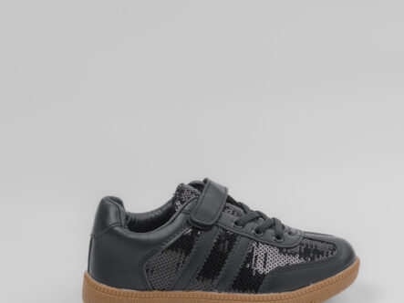 Kids Girl Leather and Beads Decor Sport Shoes