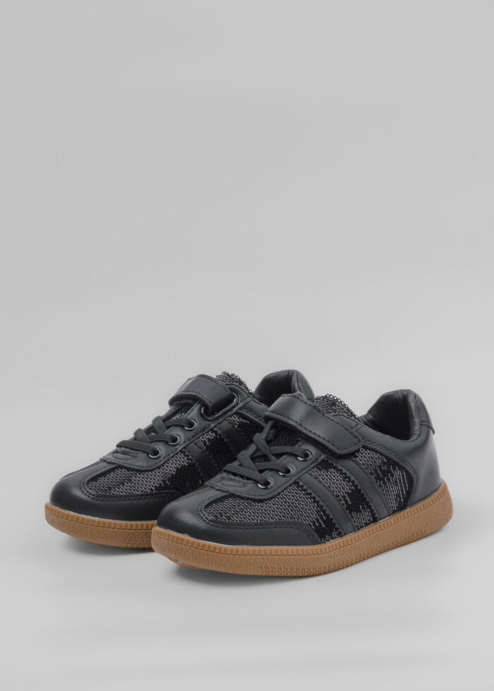 Kids Girl Leather and Beads Decor Sport Shoes - Image 2