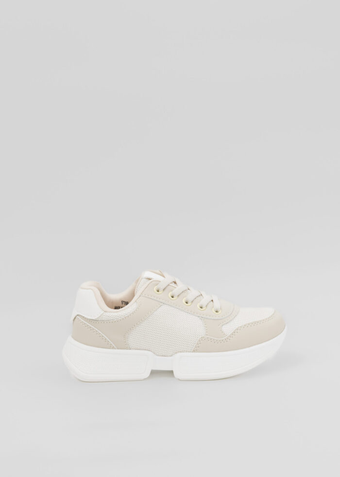 Kids Girl Leather and Fabric Sport Shoes - Image 1