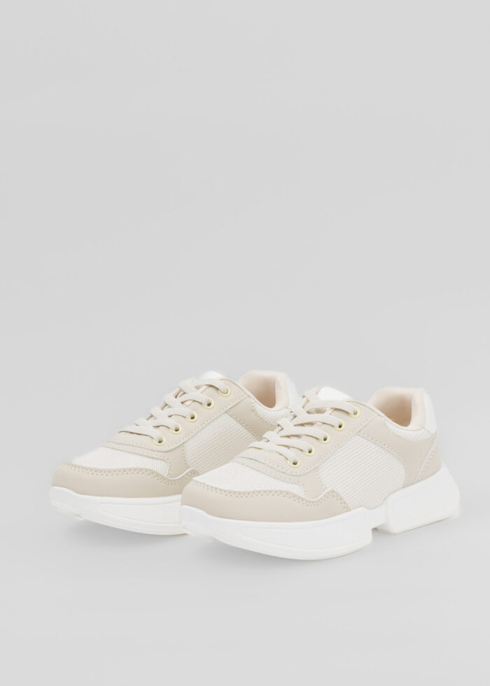Kids Girl Leather and Fabric Sport Shoes - Image 2