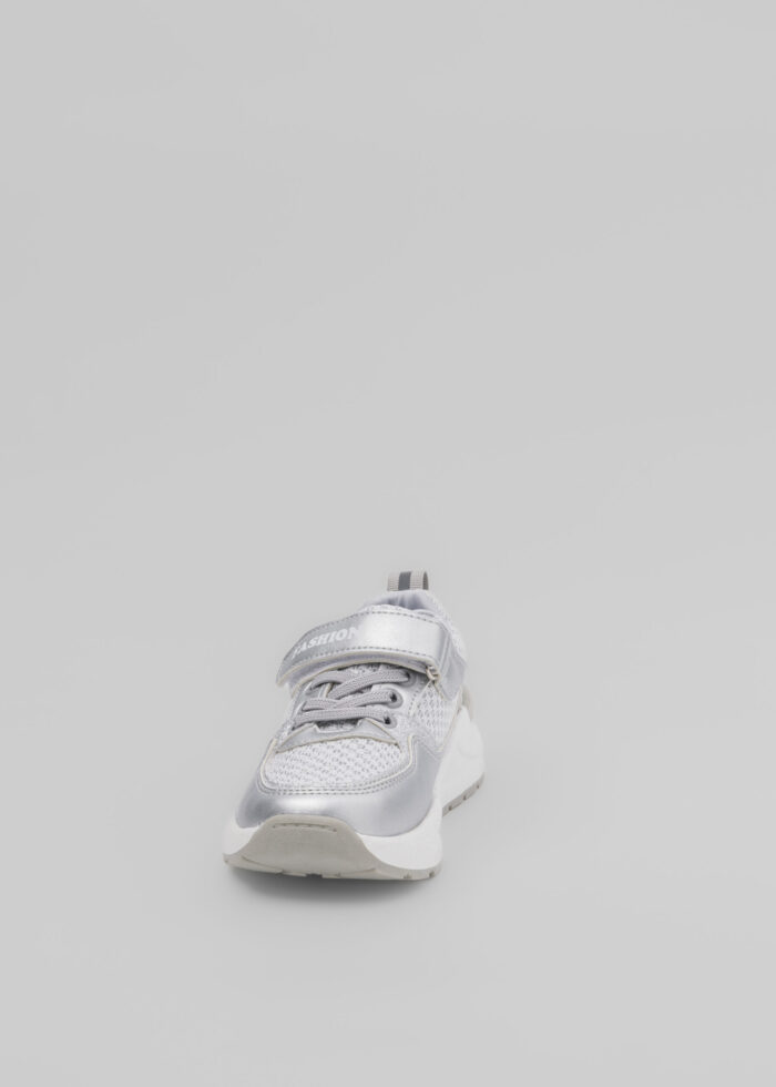Kids Girl Leather and Fabric Sport Shoes - Image 3