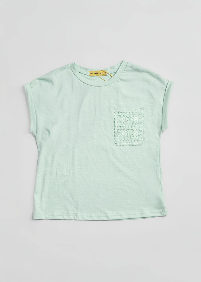 Kids Girl Embroidery Decor T-Shirt - Image 1