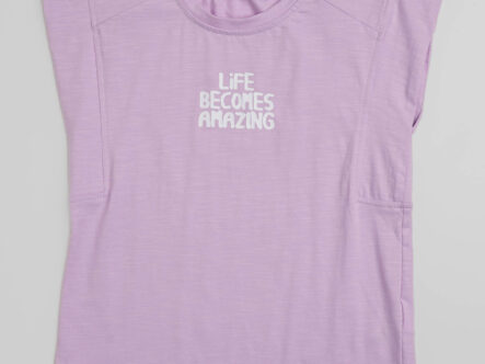Kids Girl "Life Become Amazing" Printed T-Shirt
