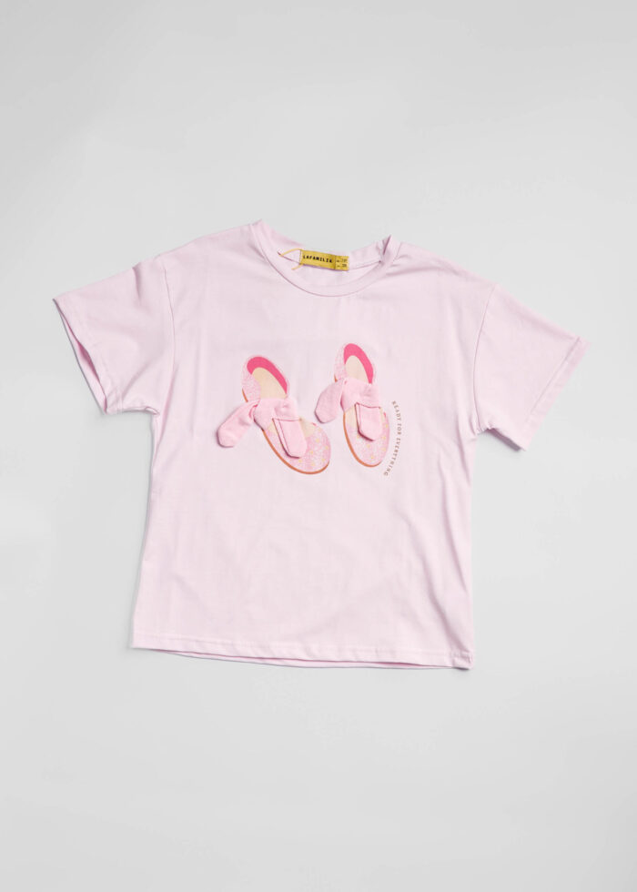 Kids Girl Ballerina Printed T-Shirt - Image 1